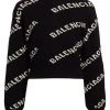 Balenciaga Intarsia Logo Cropped Crewneck Sweater