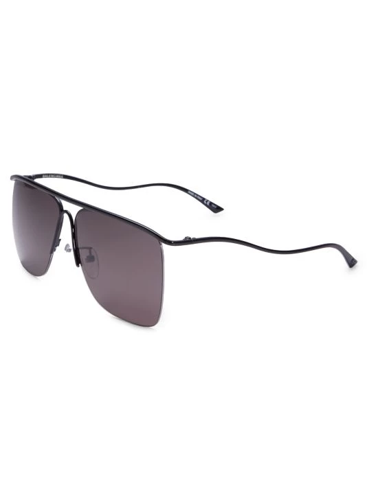 Balenciaga 61MM Rectangular Metal Sunglasses For Men - Image 2