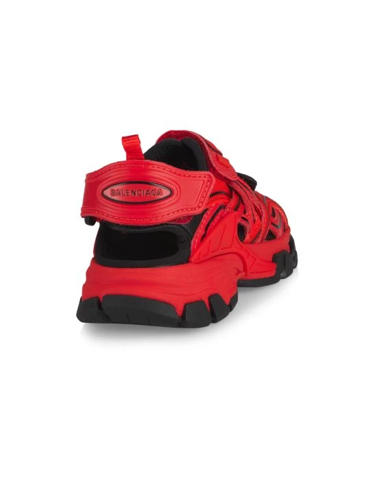 Balenciaga Little Kid's & Kid's Track Double Touch-Strap Sandals For Kids Red - Image 2