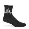 Balenciaga Double B Logo Crew Socks For Men White Black