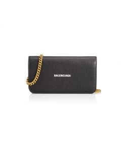 Balenciaga Cash Leather Wallet-On-Chain