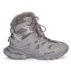Balenciaga Track Hike Faux Fur-Lined Sneakers For Men Black