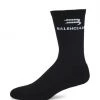Balenciaga Abstract Logo Crew Socks For Men Black White