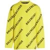 Balenciaga Logo Intarsia Crewneck Sweater For Men Yellow Black