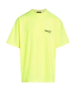 Balenciaga Large Fit Logo T-Shirt For Men