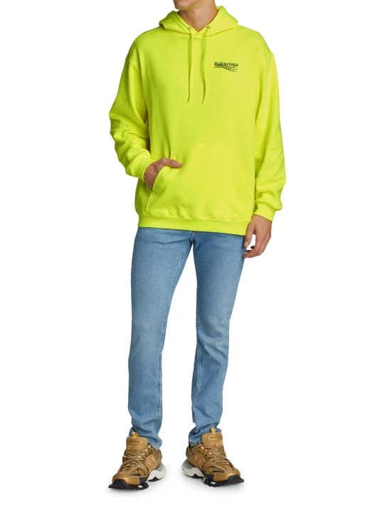 Balenciaga Political Campaign Fluorescent Hoodie For Men - Image 2