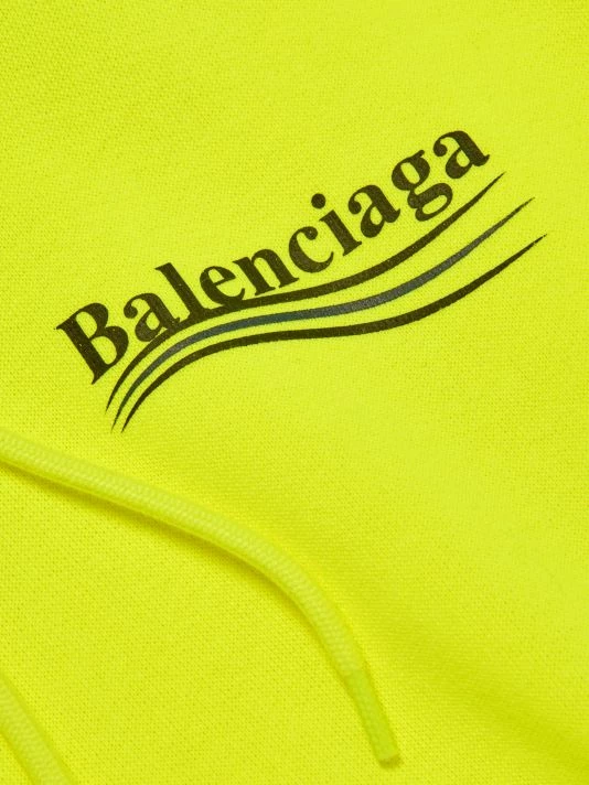 Balenciaga Political Campaign Fluorescent Hoodie For Men - Image 7