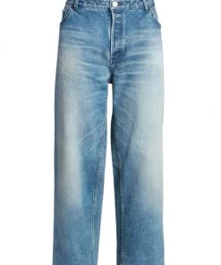 Balenciaga Wide-Leg Ankle Crop Jeans