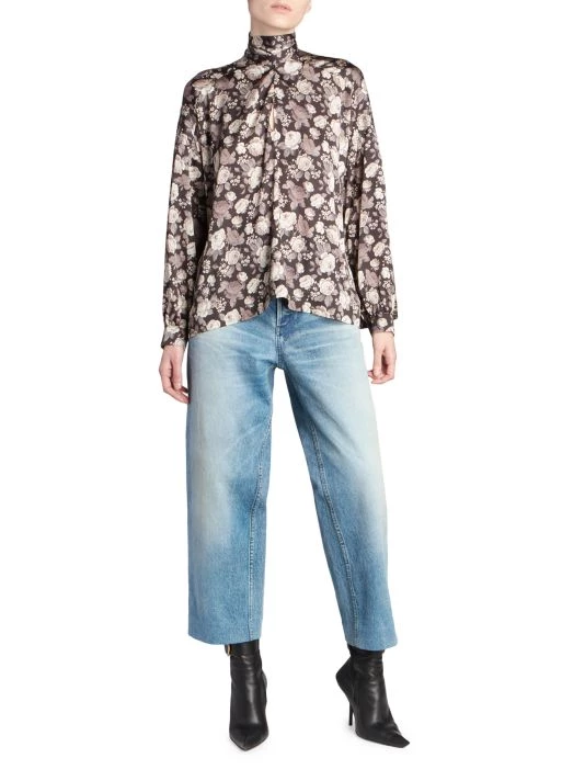 Balenciaga Wide-Leg Ankle Crop Jeans - Image 2