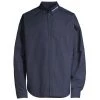 Balenciaga Logo Collar Long-Sleeve Button-Down Shirt For Men Dark Navy