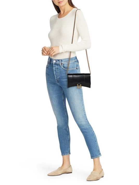 Balenciaga Hourglass Leather Wallet-On-Chain - Image 2