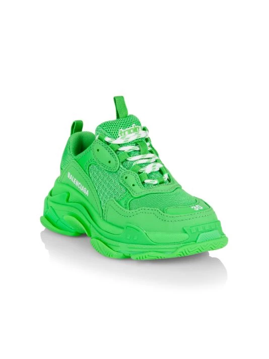 Balenciaga Little Kid's & Kid's Triple S Sneakers For Kids Green - Image 5