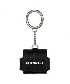 Balenciaga Croc-Embossed Leather AirPod Pro Case For Men