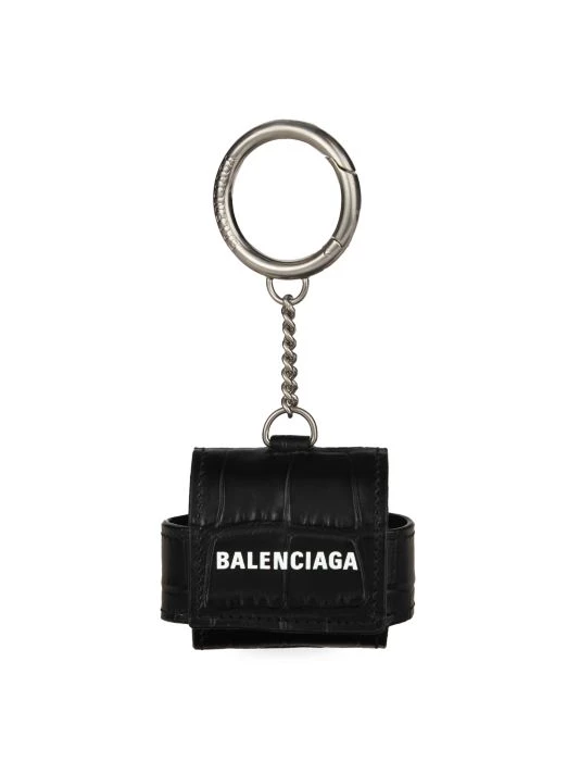 Balenciaga Croc-Embossed Leather AirPod Pro Case For Men