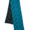 Balenciaga All Over Logo Wool Scarf For Men
