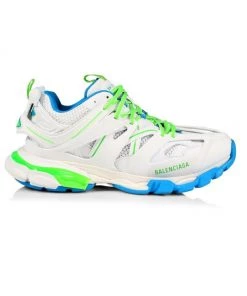 Balenciaga Track Lace-Up Sneakers For Men White Green Blue