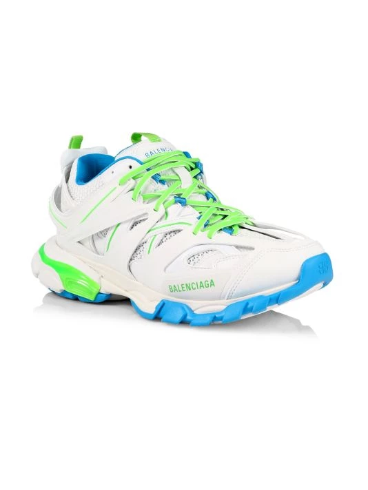 Balenciaga Track Lace-Up Sneakers For Men White Green Blue - Image 2