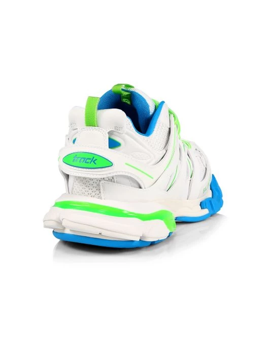 Balenciaga Track Lace-Up Sneakers For Men White Green Blue - Image 3