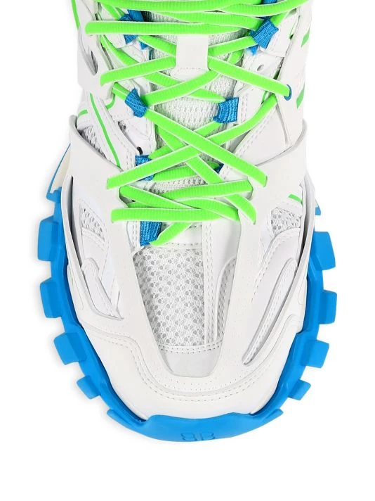 Balenciaga Track Lace-Up Sneakers For Men White Green Blue - Image 4