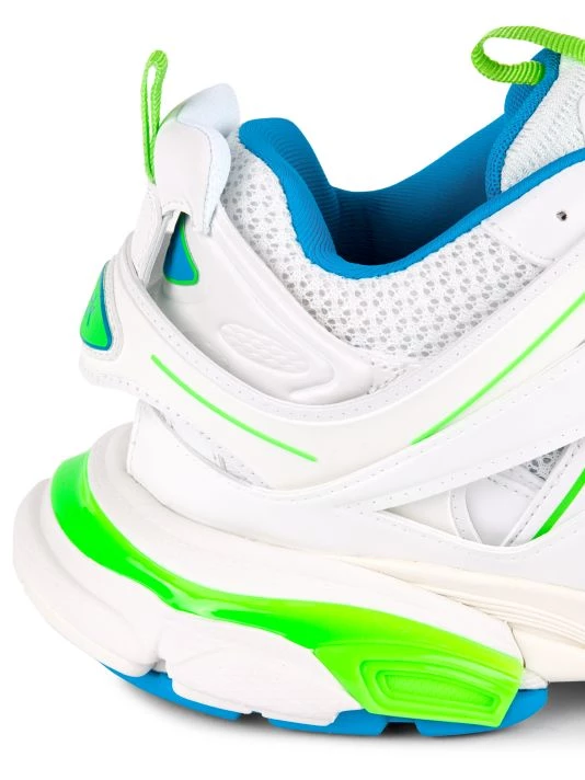 Balenciaga Track Lace-Up Sneakers For Men White Green Blue - Image 6