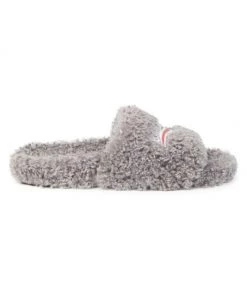 Balenciaga Plush Faux-Fur Slides For Men Beige White Red