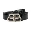 Balenciaga Large BB Croc-Embossed Leather Belt For Men