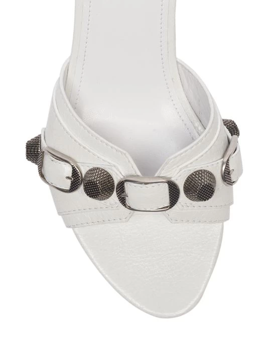 Balenciaga Cagole Leather Mules White - Image 4