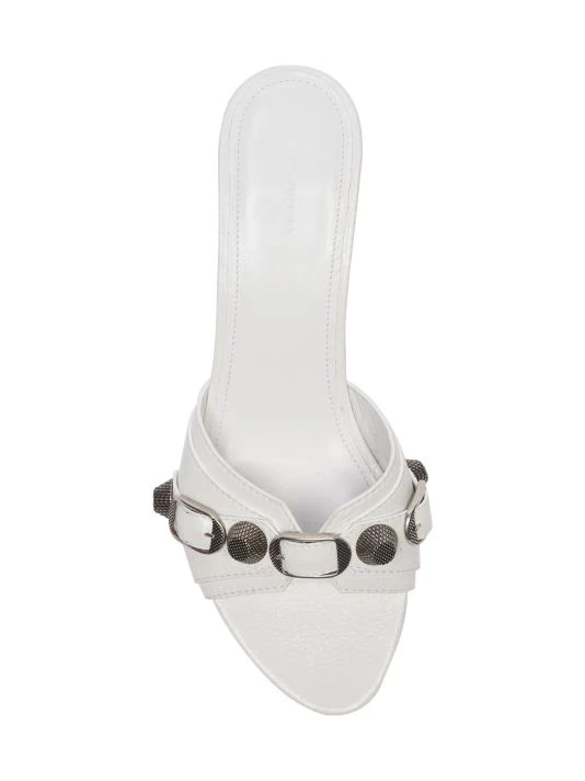 Balenciaga Cagole Leather Mules White - Image 5