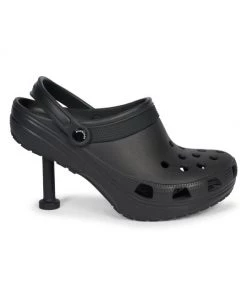 Balenciaga Clog Logo Heels White