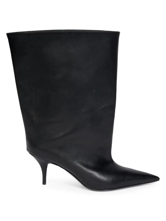 Balenciaga Waders 70 Leather Short Boots