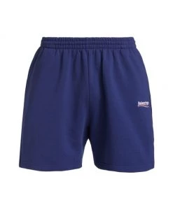 Balenciaga Political Campaign Sweat Shorts For Men Black White