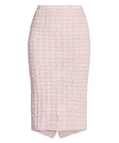 Balenciaga Tweed Buttoned Pencil Skirt