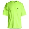 Balenciaga Logo Cotton T-Shirt For Men Fluo Yellow