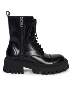 Balenciaga Tractor Leather Combat Boots
