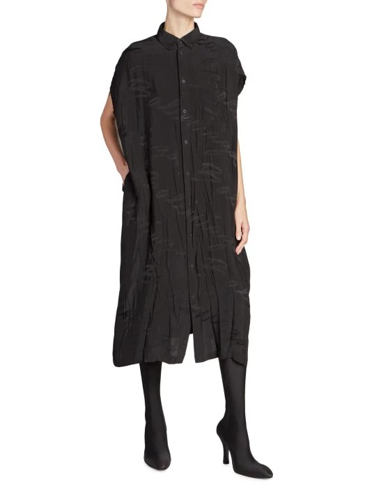 Balenciaga Hammered Logo Midi-Dress - Image 3