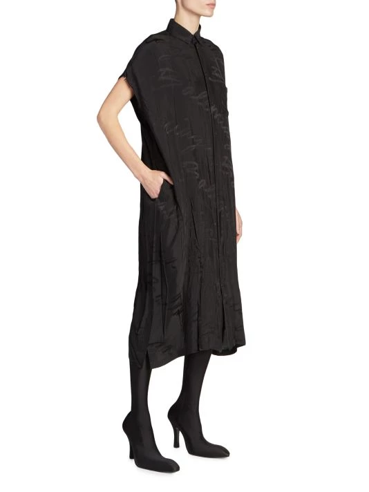 Balenciaga Hammered Logo Midi-Dress - Image 4