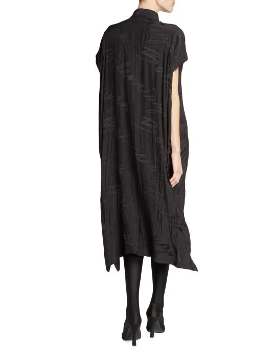 Balenciaga Hammered Logo Midi-Dress - Image 5