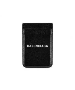 Balenciaga Logo-Print Magnetic Cardholder For Men